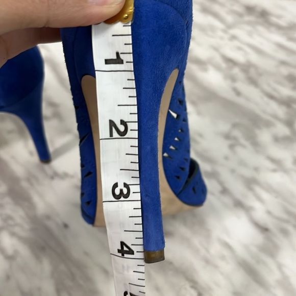 Ivanka Trump Blue Laser-cut Heels - Picture 12 of 13